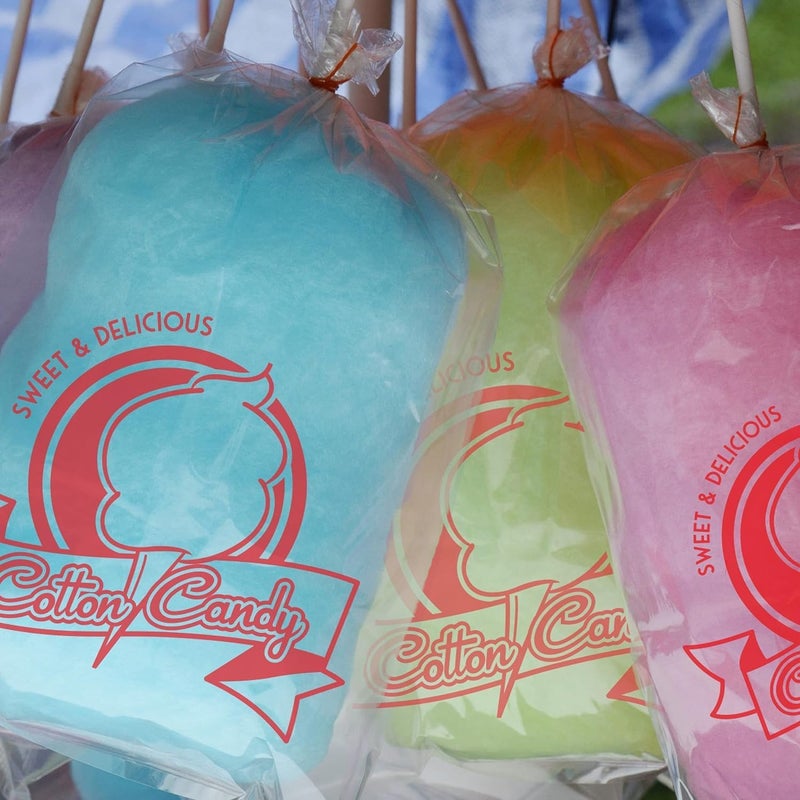 Bits N Things Printed Cotton Candy Bags with Ties | Party Event Carnival Fair | 11 1/2" x 18 1/2" | 8 Mil Thick | 400 Count - Image 2